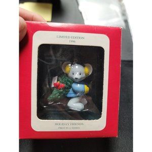 1996 Holiday Friends First in Series Mouse Christmas Tree Ornament Longs Drugs